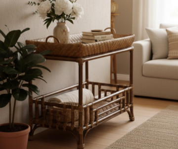 Aparador de Fibra Natural de apuà e junco  - Aparador 01 - Fibra Natural Móveis - Porto Alegre