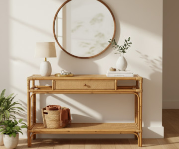 Aparador de Fibra Natural de apuà e junco  - Aparador 02 - Fibra Natural Móveis - Porto Alegre