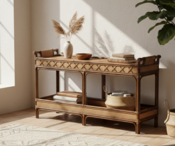 Aparador de Fibra Natural de apuí e junco  - Aparador 05 - Fibra Natural Móveis - Porto Alegre