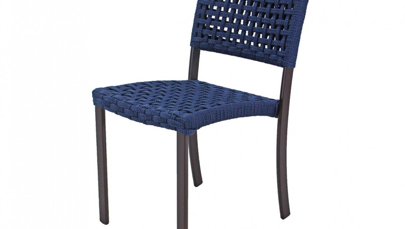Cadeira em aluminio e corda nautica